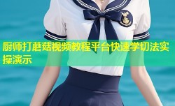 厨师打蘑菇视频教程平台快速学切法实操演示